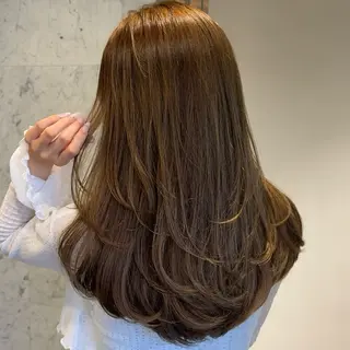 ロング 𝑨𝑲𝑶 🍒/ 暖色カラーのヘアスタイル