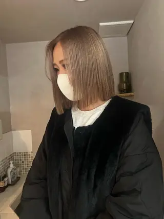 ショート カラー nishido ハイライト/パーマのヘアスタイル