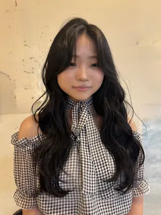 ロング カラー 韓国ヘア/wカラー レイヤー/RIN🎀のヘアスタイル