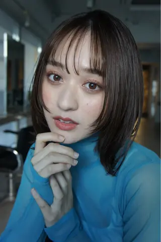 ミディアム 暖色カラー 奥村陽花のヘアスタイル