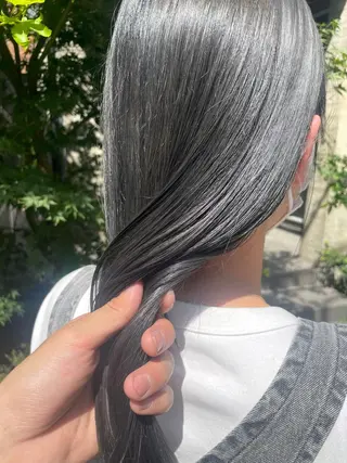 セミロング カラー 顔周りカット 【オノザワリョウ】のヘアスタイル