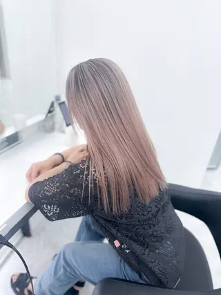セミロング カラー ウルフ&レイヤー特化 まとまる美髪矯正のヘアスタイル