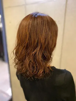セミロング カラー パーマ ブリーチ縮毛矯正/ デサキ ショウヘイのヘアスタイル