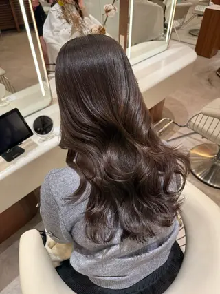 ロング カラー 渋谷/韓国レイヤー/ 艶カラー/nanoのヘアスタイル