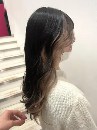 ロング カラー パーマ ヘアアレンジ 🌈インナーカラー ‘ショウマ’🌈のヘアスタイル
