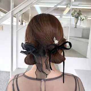 ミディアム ヘアアレンジ 山田 里美のヘアスタイル