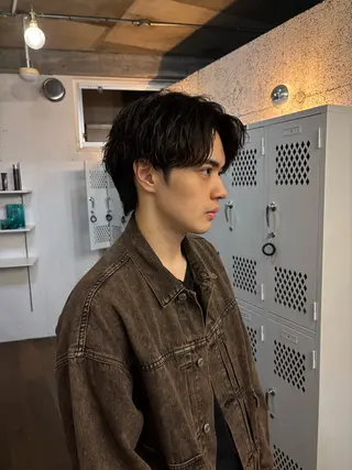 ミディアム パーマ メンズ fifth 庄子愛彩のヘアスタイル