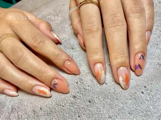 ロング カラー ネイル chihiro 小路ネイルのネイルデザイン
