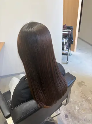 セミロング omaフクダ 縮毛矯正/艶髪カラーのヘアスタイル