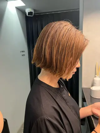 ミディアム カラー inchelsea ririkaのヘアスタイル