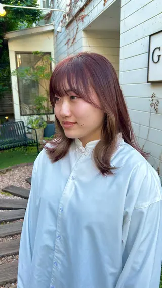ミディアム カラー ミディアムレイヤー/ 艶カラー🎀 emiのヘアスタイル