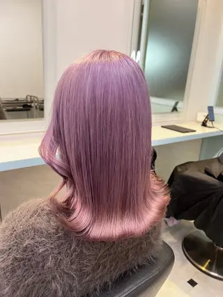 ミディアム カラー ブリーチカラー 🩵MIZUKIのヘアスタイル