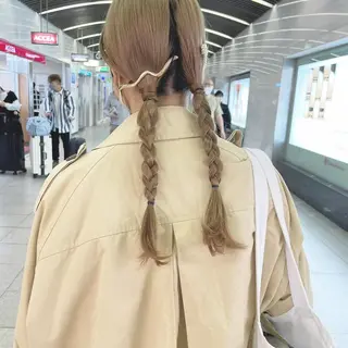 セミロング カラー ヘアアレンジ マツエク・マツパ 透明感カラー🫧ヘア セット🫧松本菜月の眉毛・アイブロウイメージ