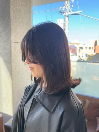 ミディアム カラー パーマ ヘアアレンジ 押切 響 のヘアスタイル