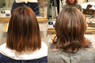 ミディアム カラー ✨デザインカラー✨ ハイトーン　森貴章のヘアスタイル