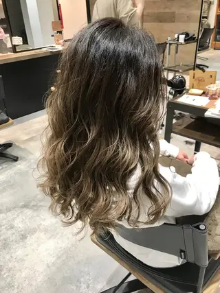 セミロング カラー ヘアアレンジ 似合わせレイヤー/ 美髪縮毛矯正/ミナエのヘアスタイル