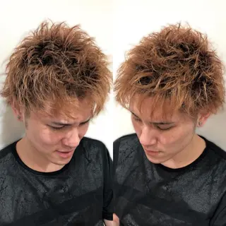 ショート カラー メンズ メンズヘア特化 崎田 成人のヘアスタイル