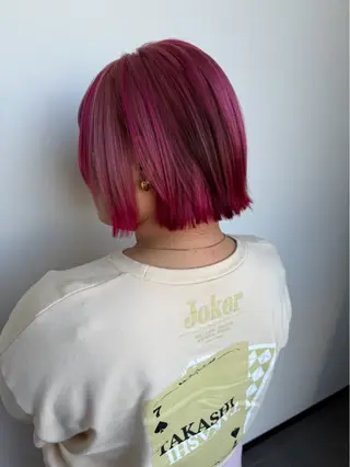 ショート カラー YUI/ ブリーチカラー🌷のヘアスタイル