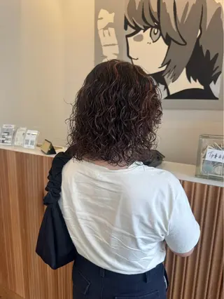 ミディアム パーマ ハードパーマ Rico💜のヘアスタイル