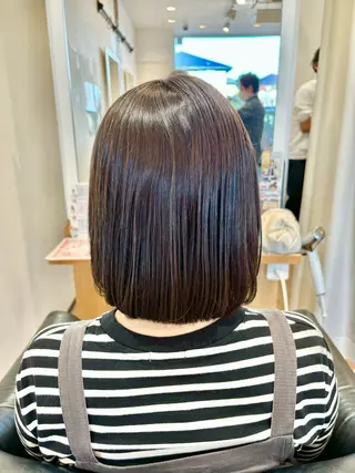 ショート 秋山知穂🧸縮毛矯正 ショート新越谷南越谷のヘアスタイル