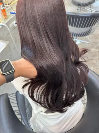 セミロング カラー 韓国レイヤー/髪質 改善🎀ちなみのヘアスタイル