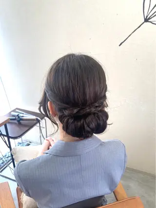 ヘアアレンジ 酸性ストレート/ブリ ーチなしWカラー河本のヘアスタイル