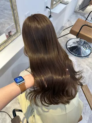 ロング カラー Rinka/梅田/ 透け感カラー🤎のヘアスタイル