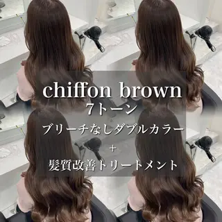 カラー 🤍ブリーチなし ブラウンhimi🤍のヘアスタイル