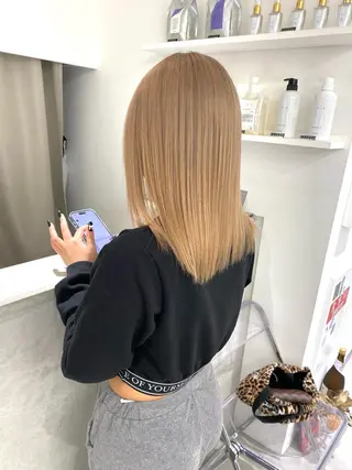 カラー kumon ayu ブリーチ/ハイトーンのヘアスタイル