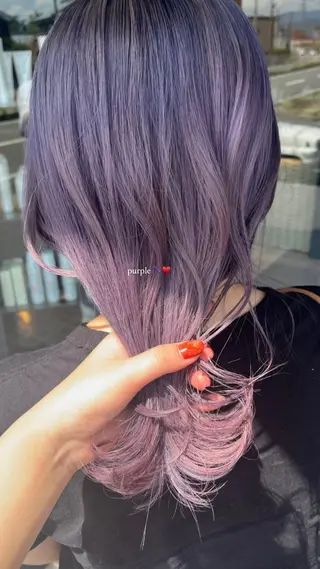 ミディアム alu yuinaのヘアスタイル
