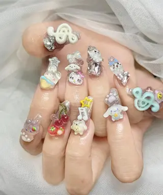 ロング カラー Bling Salonのネイルデザイン