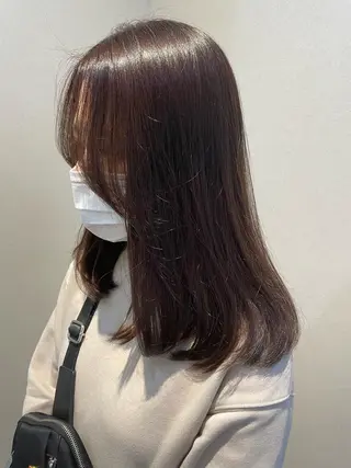 セミロング カラー ヘアアレンジ 蔵前🫧韓国風レイヤ ーカット🫧KAHOのヘアスタイル