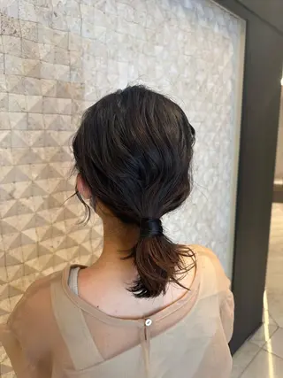 ミディアム ヘアアレンジ 豊中/髪質改善/ レイヤーカットミヅキのヘアスタイル