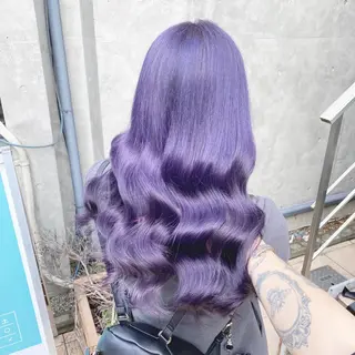セミロング カラー ヘアアレンジ TAKUMAブリーチ /切りっぱなし🪽のヘアスタイル