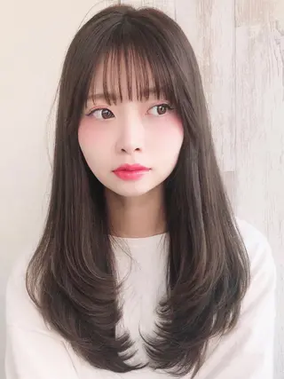 ロング カラー ブリーチなし/暖色/ 透明感/ririkaのヘアスタイル