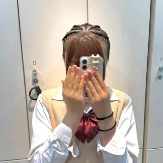 ロング ヘアメ🎀推しカラー 🥣横浜/しほ🧸のヘアスタイル
