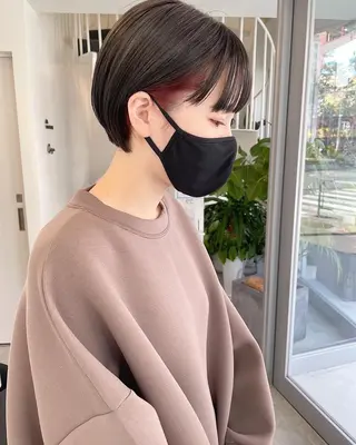 ショート クニモトハルナ ボブ/柔らかカラーのヘアスタイル