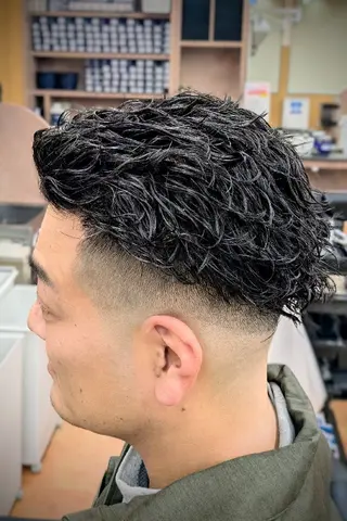 ショート パーマ 理容プラージュ燕三条 福井のヘアスタイル