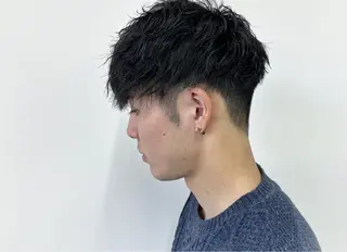 ショート パーマ メンズ ⭐️当日OK⭐️ 岩田峻のヘアスタイル