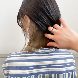 ショート カラー ヘアアレンジ アイブロウ ミニボブ/ブリーチ 🌈MISATOのヘアスタイル