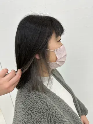 ミディアム カラー 中川 茜里のヘアスタイル