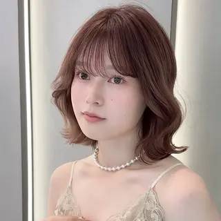 ミディアム 縮毛矯正/韓国ヘア /レイヤー🎀ミズキのヘアスタイル