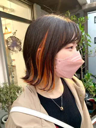 ミディアム カラー 原田 穂真のヘアスタイル