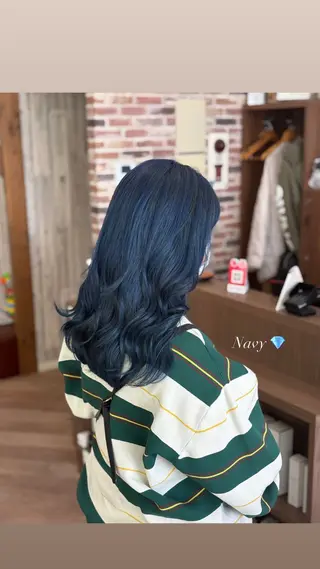 ロング カラー シミズ カエデ🍁のヘアスタイル