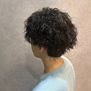 ショート パーマ メンズ パーマ/ハイトーン 🌀中川航亜🌀のヘアスタイル