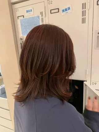 ミディアム カラー ヘアアレンジ ミドウチ アヤカのヘアスタイル