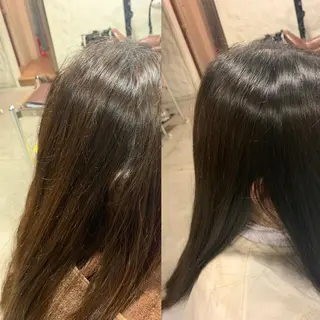 ロング カラー SUZUNO🤎ボブ レイヤー🫧顔周りのヘアスタイル