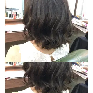 ショート ミディアム カラー 🟦髪質改善6年 💊YAMAMOTOのヘアスタイル