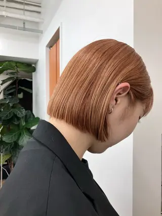 ショート カラー ムード造るハイトーン ケアブリーチ/ユウキのヘアスタイル