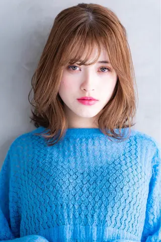 ミディアム カラー ヘアアレンジ 山崎 澪 レイヤーカット/大宮のヘアスタイル